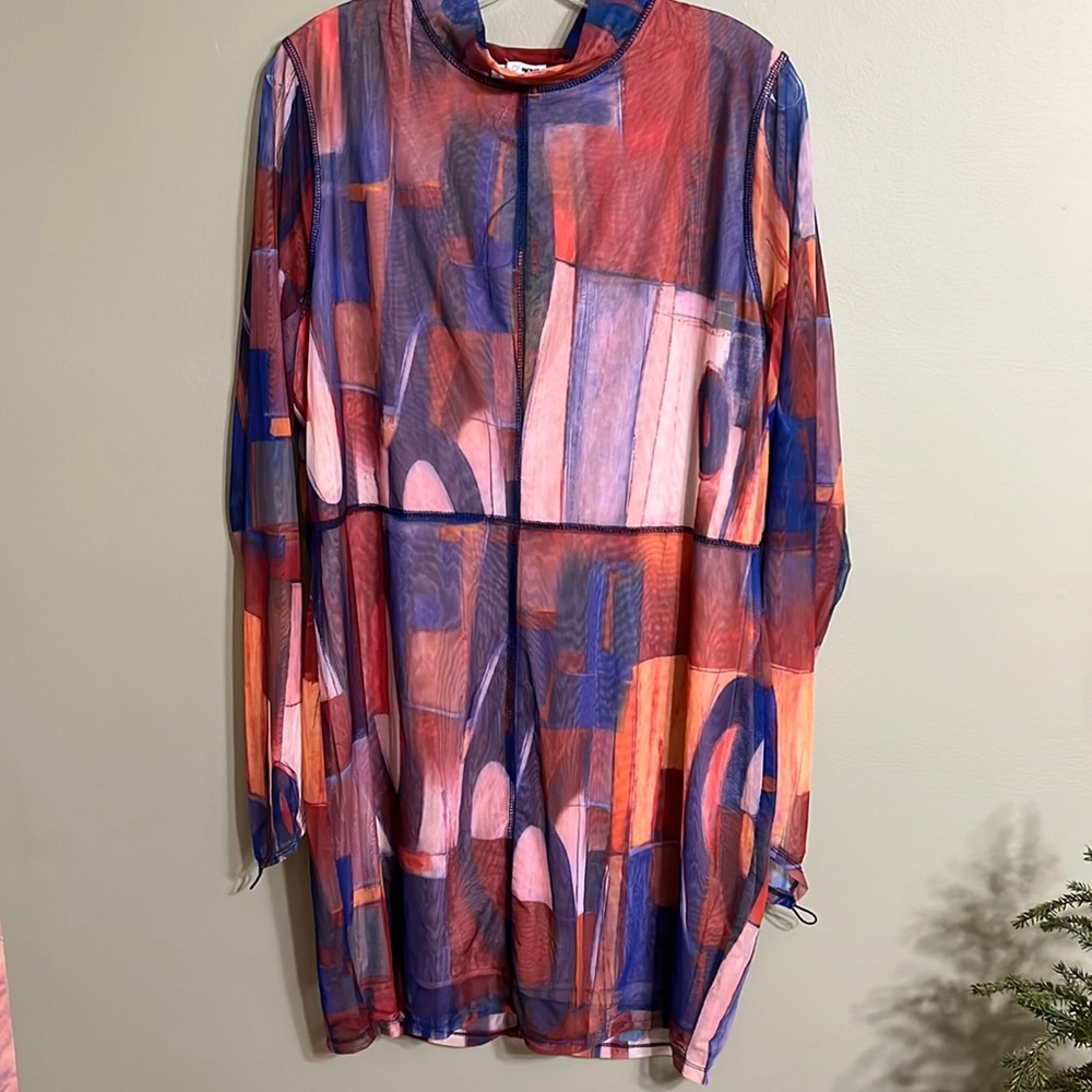 Womens FashionNova Long Sleeve Shear Dress Size2X